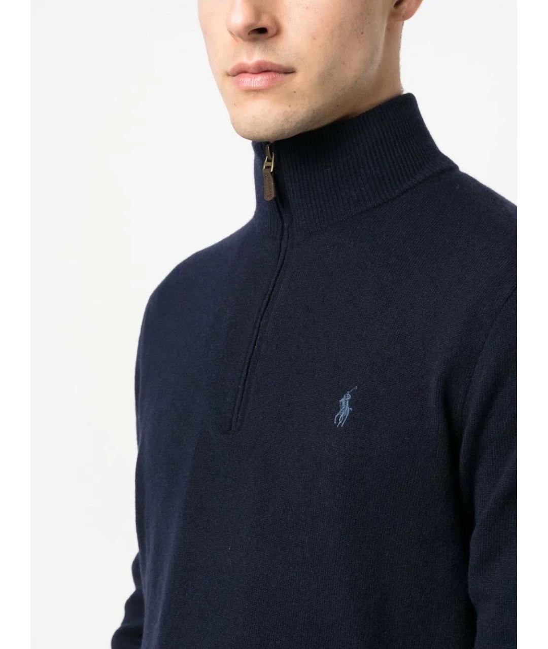 POLO RALPH LAUREN Синий шерстяной джемпер / свитер, фото 5
