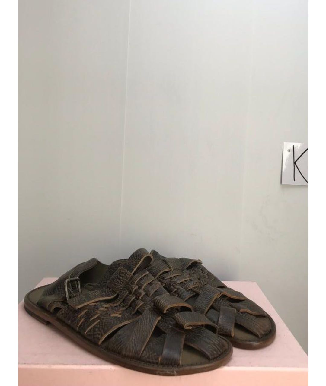 DOLCE&GABBANA Коричневые кожаные сандалии, фото 4