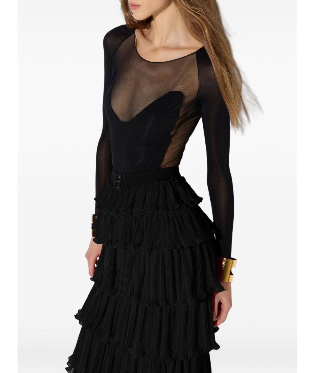 ELISABETTA FRANCHI Черное вискозное боди, фото 3