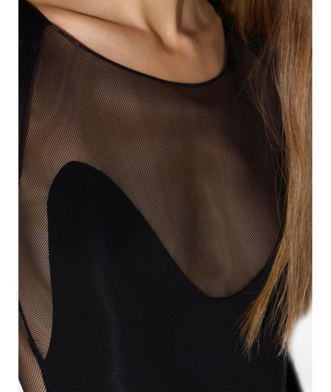 ELISABETTA FRANCHI Черное вискозное боди, фото 5