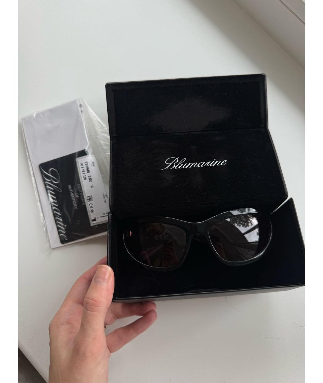 BLUMARINE Черные пластиковые солнцезащитные очки, фото 5