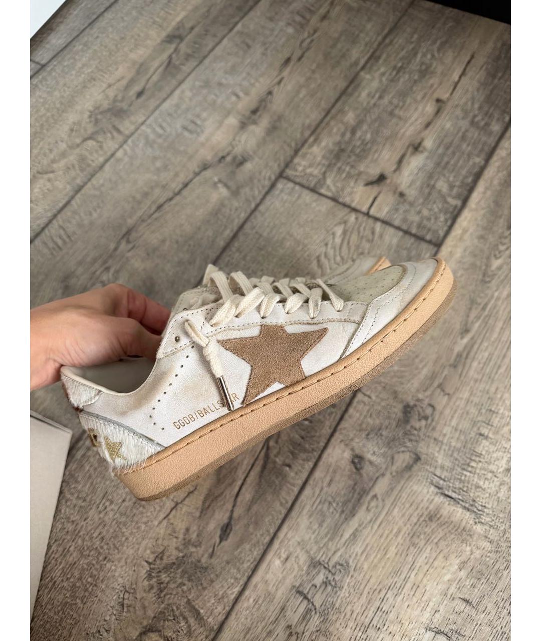 GOLDEN GOOSE Белые кожаные кеды, фото 7