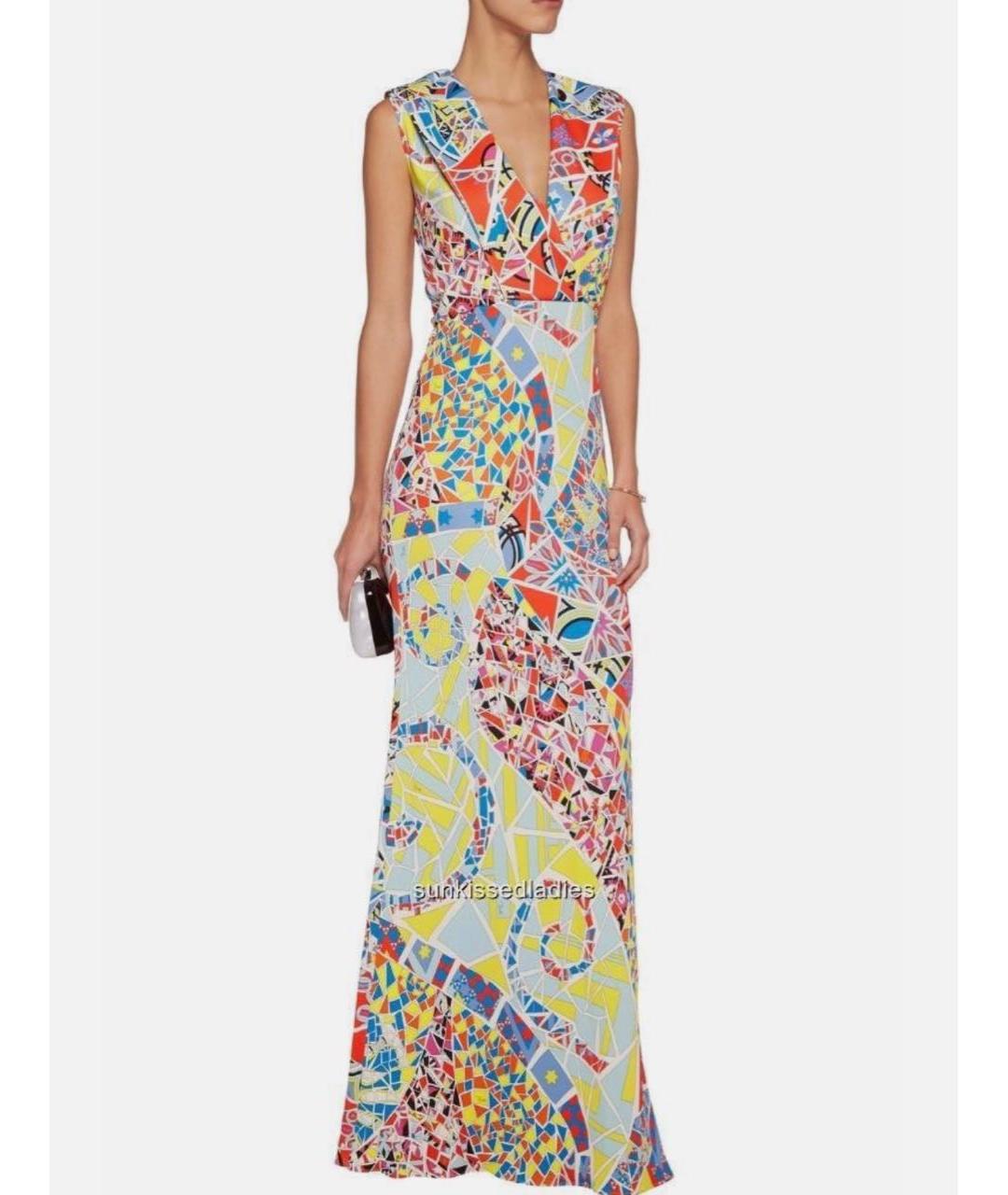 EMILIO PUCCI Мульти вискозное вечернее платье, фото 8
