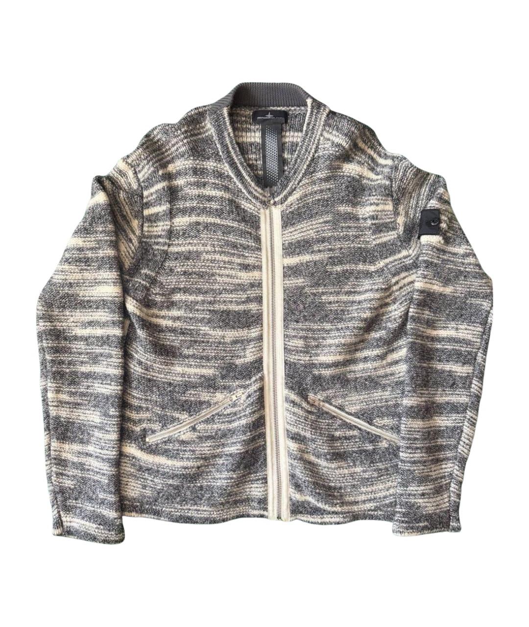 STONE ISLAND SHADOW PROJECT Антрацитовый шерстяной кардиган, фото 1
