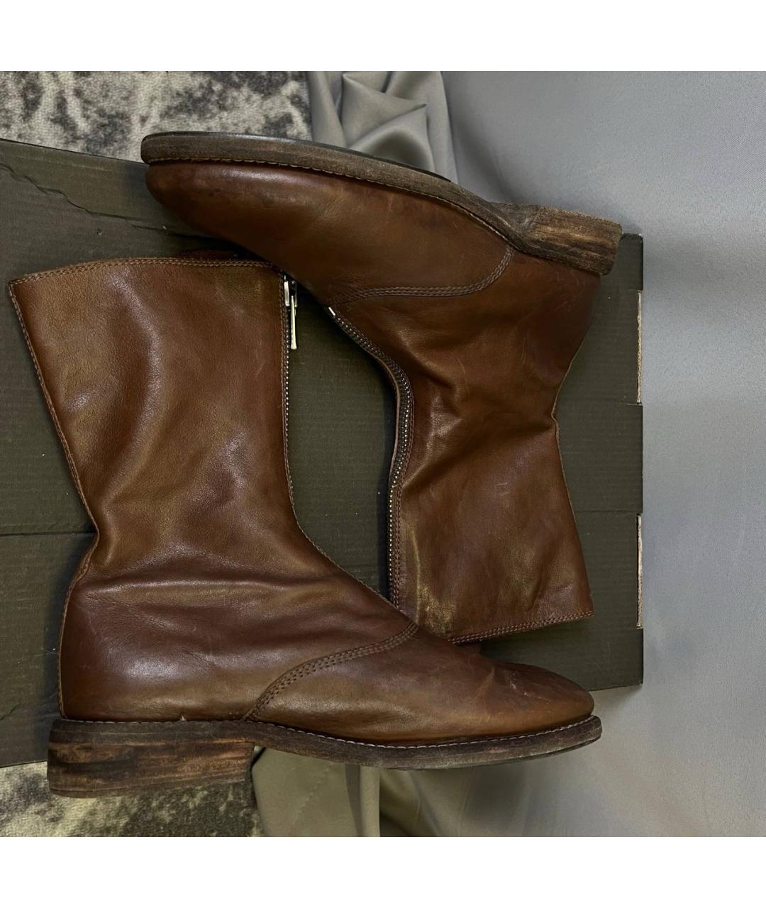 GUIDI Коричневые сапоги, фото 4