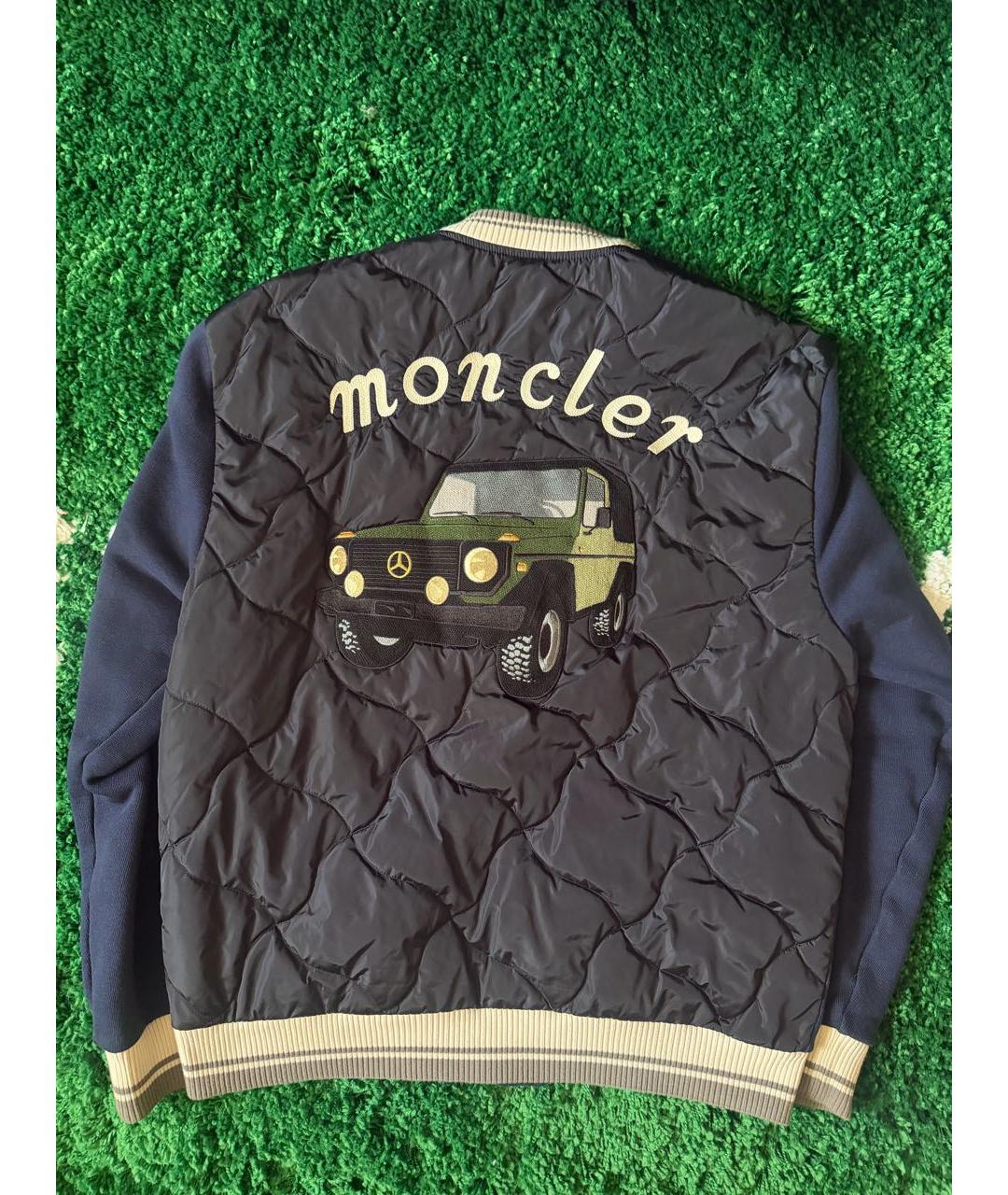 MONCLER Темно-синий хлопковый кардиган, фото 2