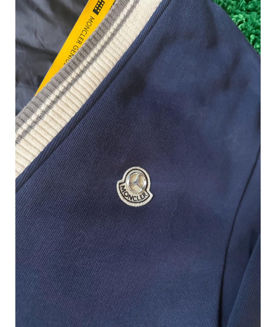 MONCLER Темно-синий хлопковый кардиган, фото 3
