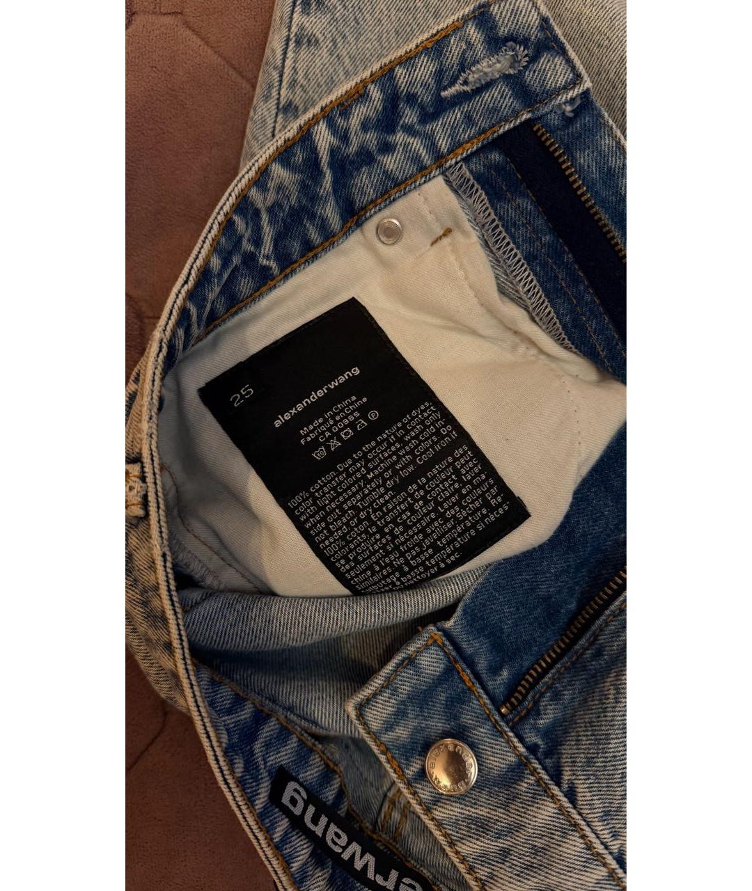 ALEXANDER WANG Синие деним шорты, фото 3