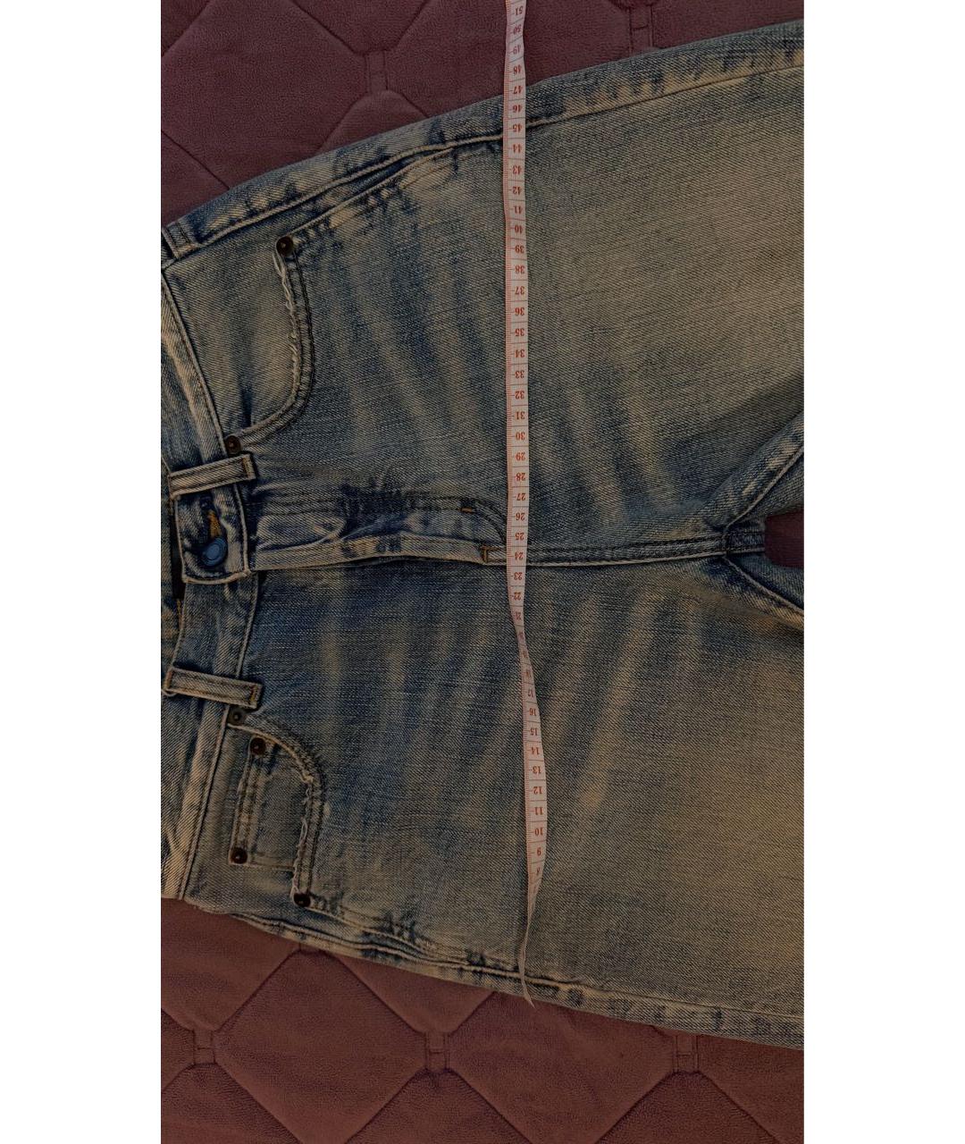 SAINT LAURENT Синие деним шорты, фото 5