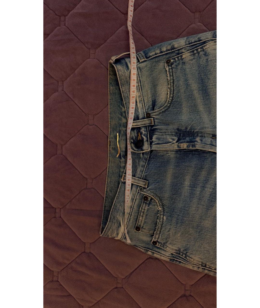 SAINT LAURENT Синие деним шорты, фото 4