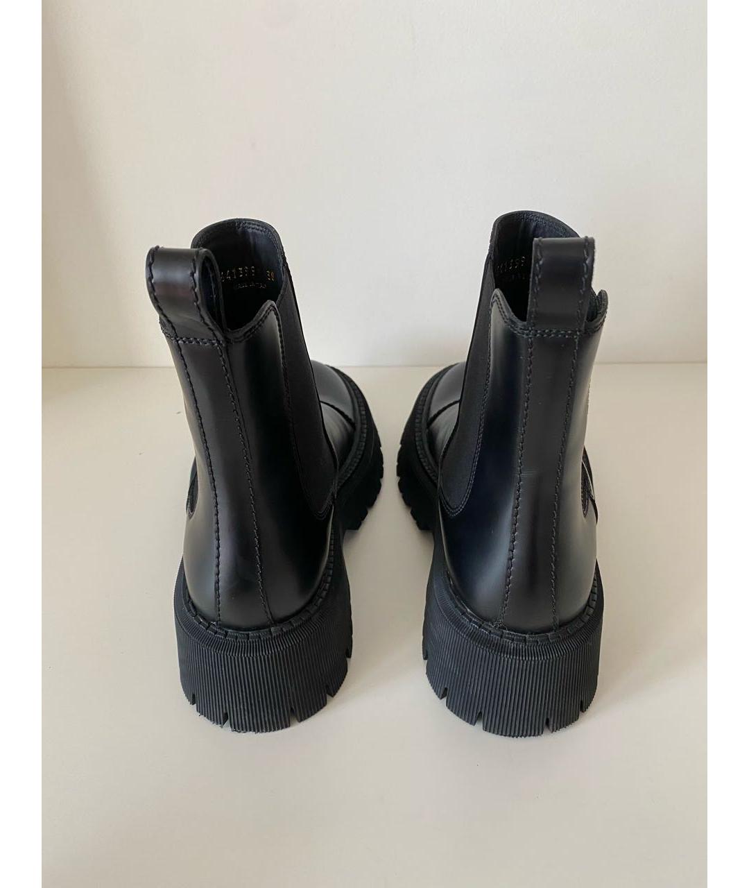 BALENCIAGA Черные кожаные полусапоги, фото 2