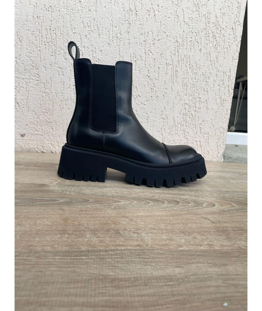 BALENCIAGA Черные кожаные полусапоги, фото 7