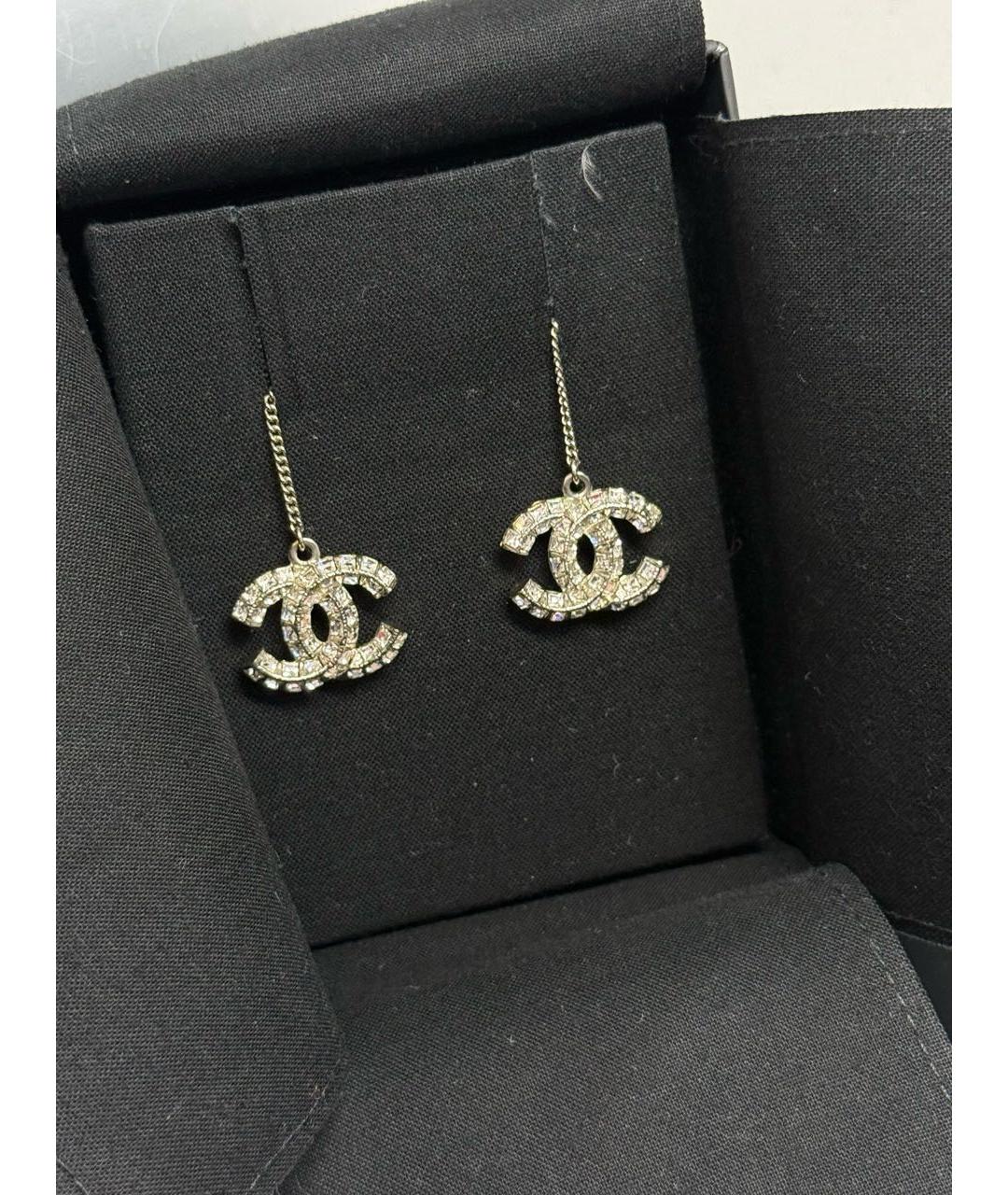CHANEL Серебряные серьги, фото 2