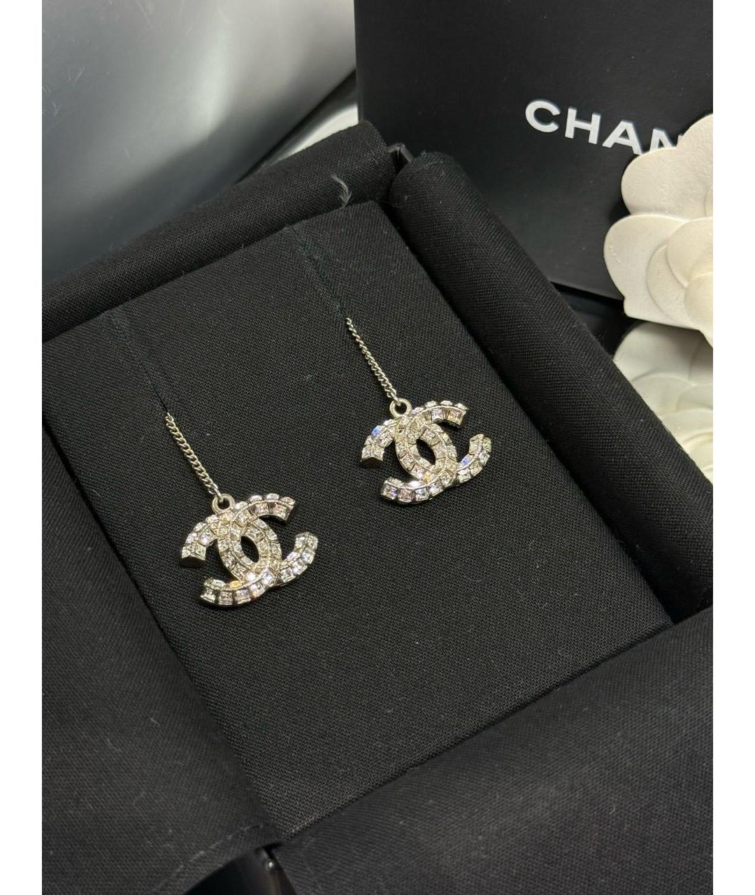 CHANEL Серебряные серьги, фото 5