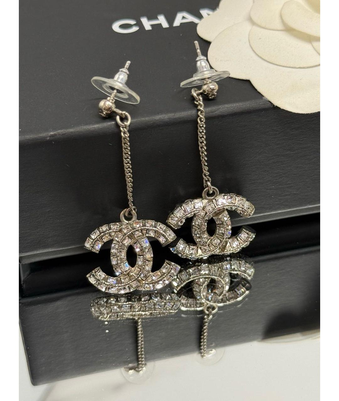 CHANEL Серебряные серьги, фото 3