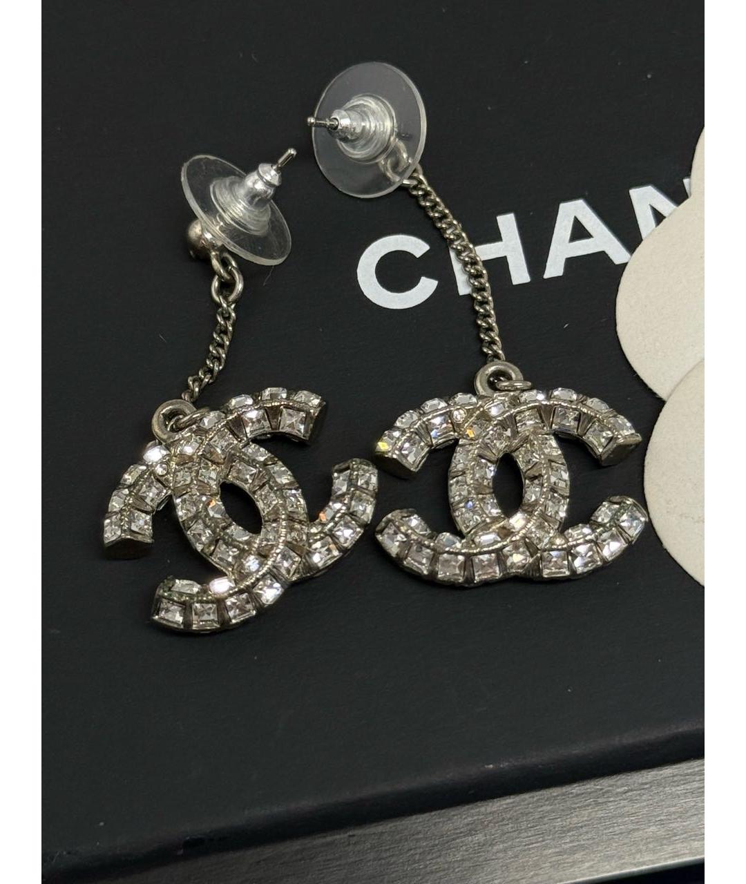 CHANEL Серебряные серьги, фото 4