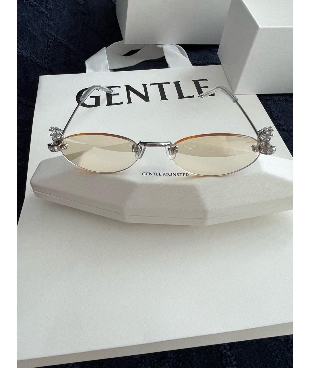 GENTLE MONSTER Желтые металлические солнцезащитные очки, фото 2