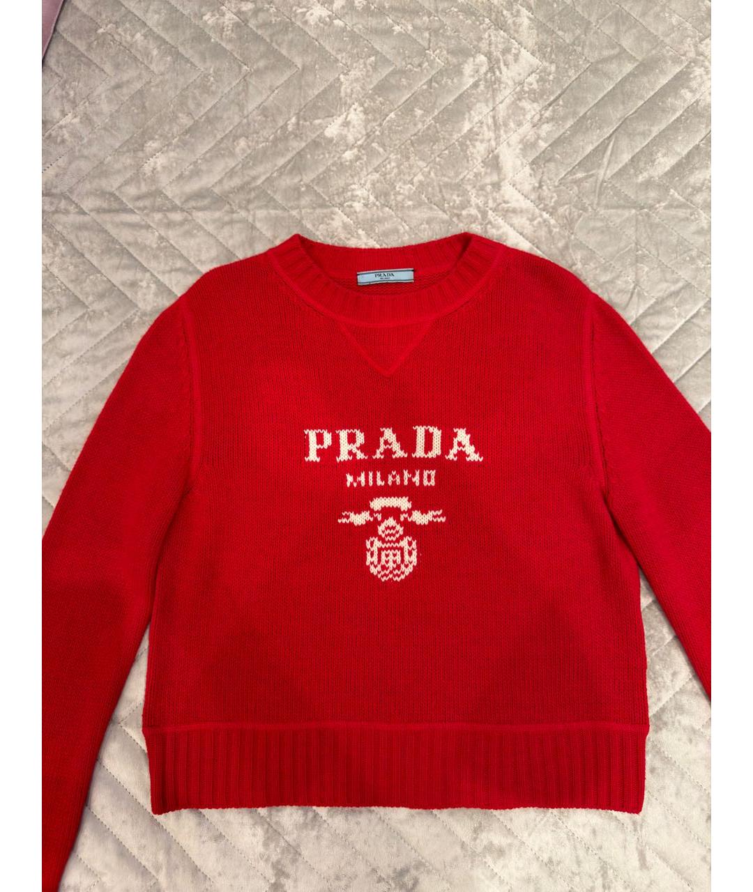PRADA Красный кашемировый джемпер / свитер, фото 4