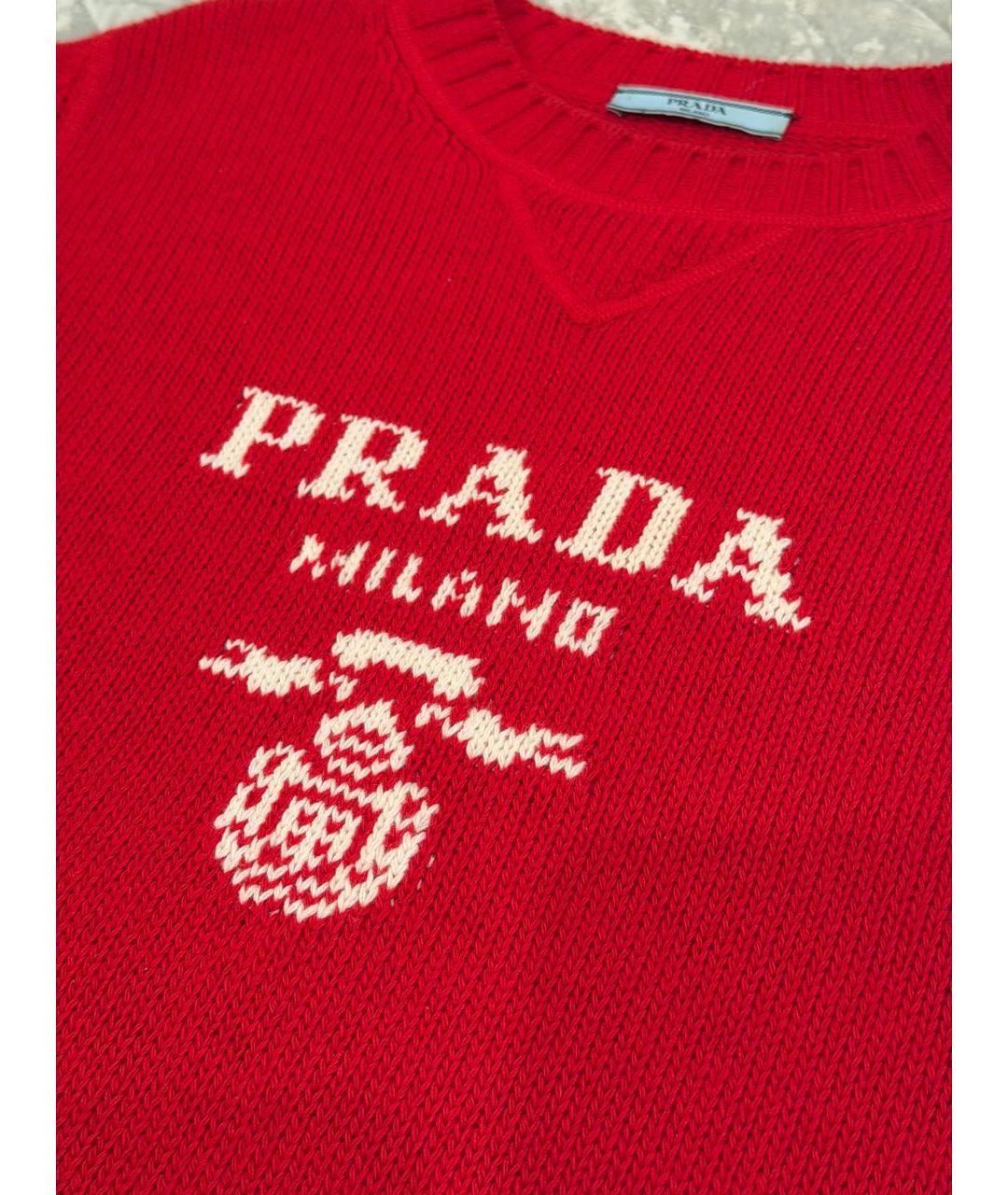 PRADA Красный кашемировый джемпер / свитер, фото 5