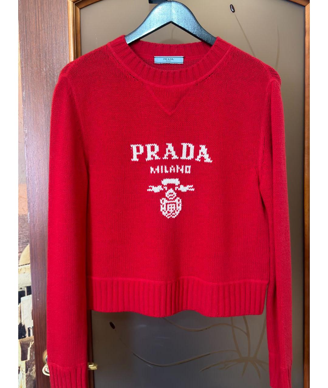 PRADA Красный кашемировый джемпер / свитер, фото 9
