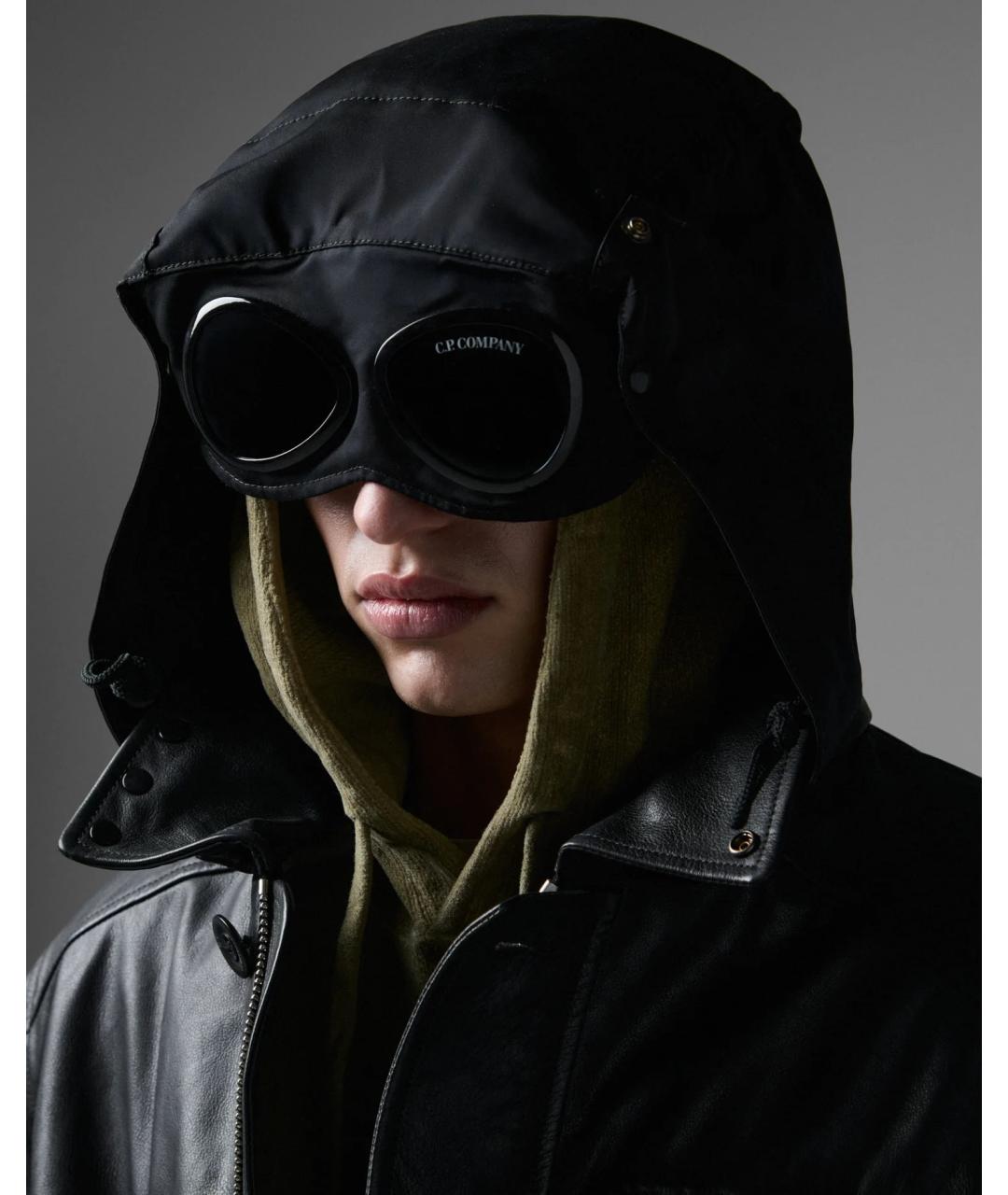 CP COMPANY Черная кожаная куртка, фото 5