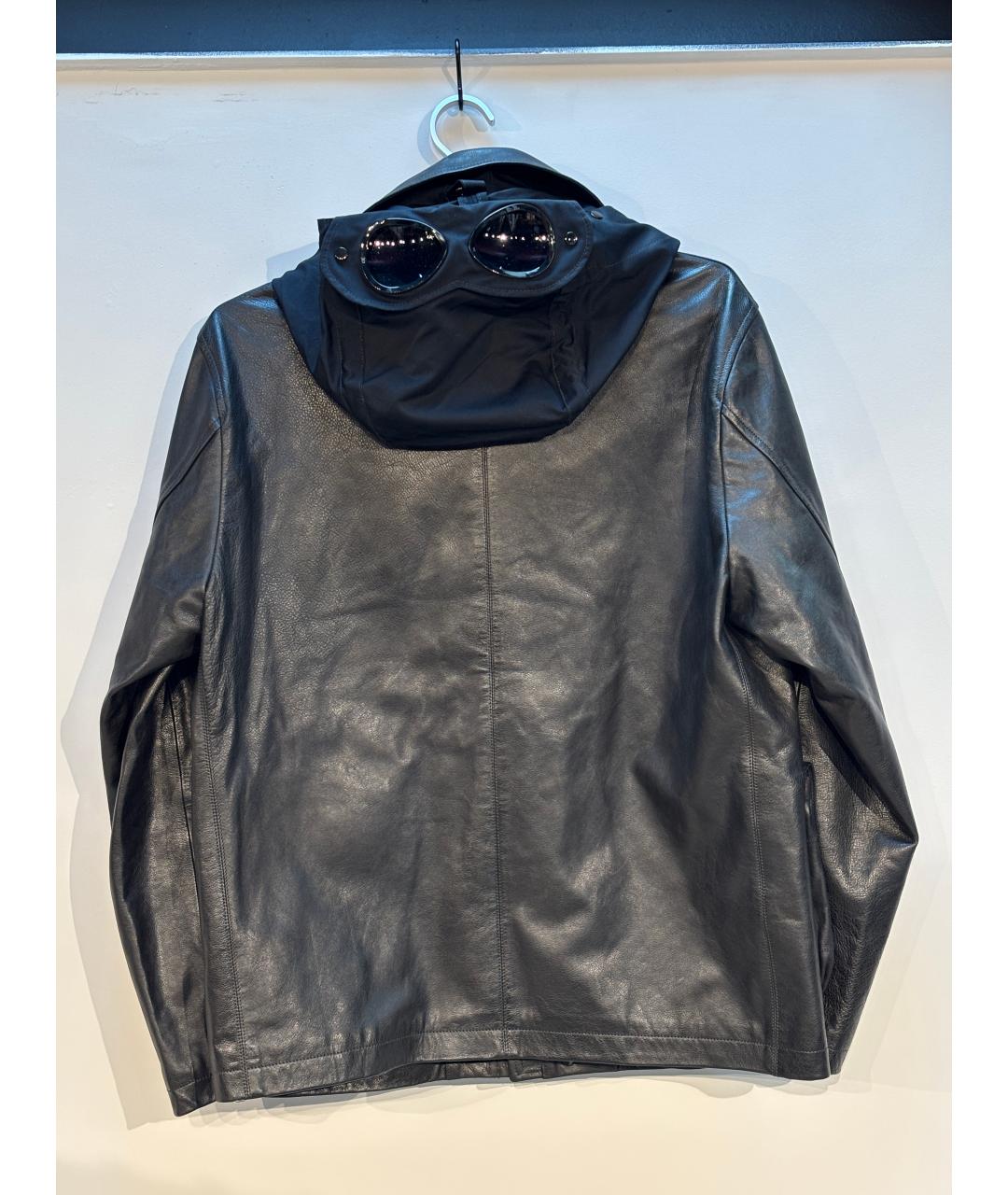 CP COMPANY Черная кожаная куртка, фото 7