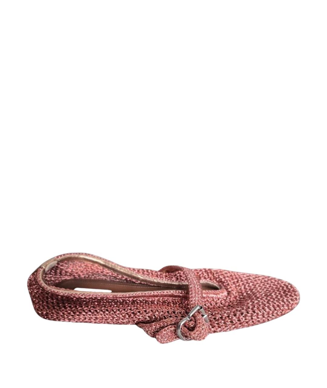 ALAIA Коралловые текстильные балетки, фото 1