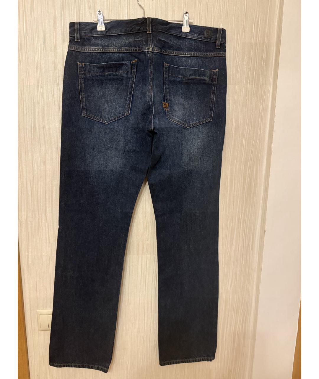 MCQ ALEXANDER MCQUEEN Синие хлопковые прямые джинсы, фото 4