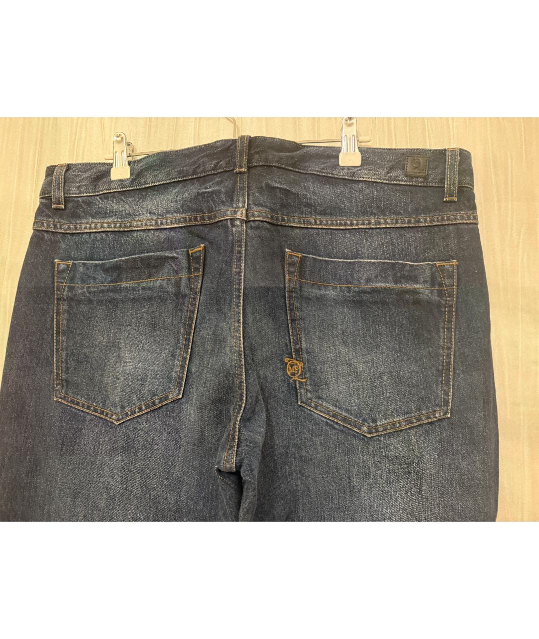 MCQ ALEXANDER MCQUEEN Синие хлопковые прямые джинсы, фото 3