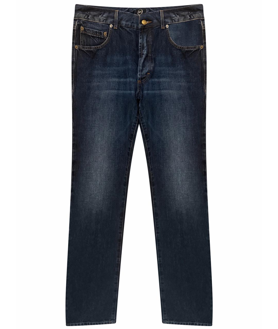MCQ ALEXANDER MCQUEEN Синие хлопковые прямые джинсы, фото 1