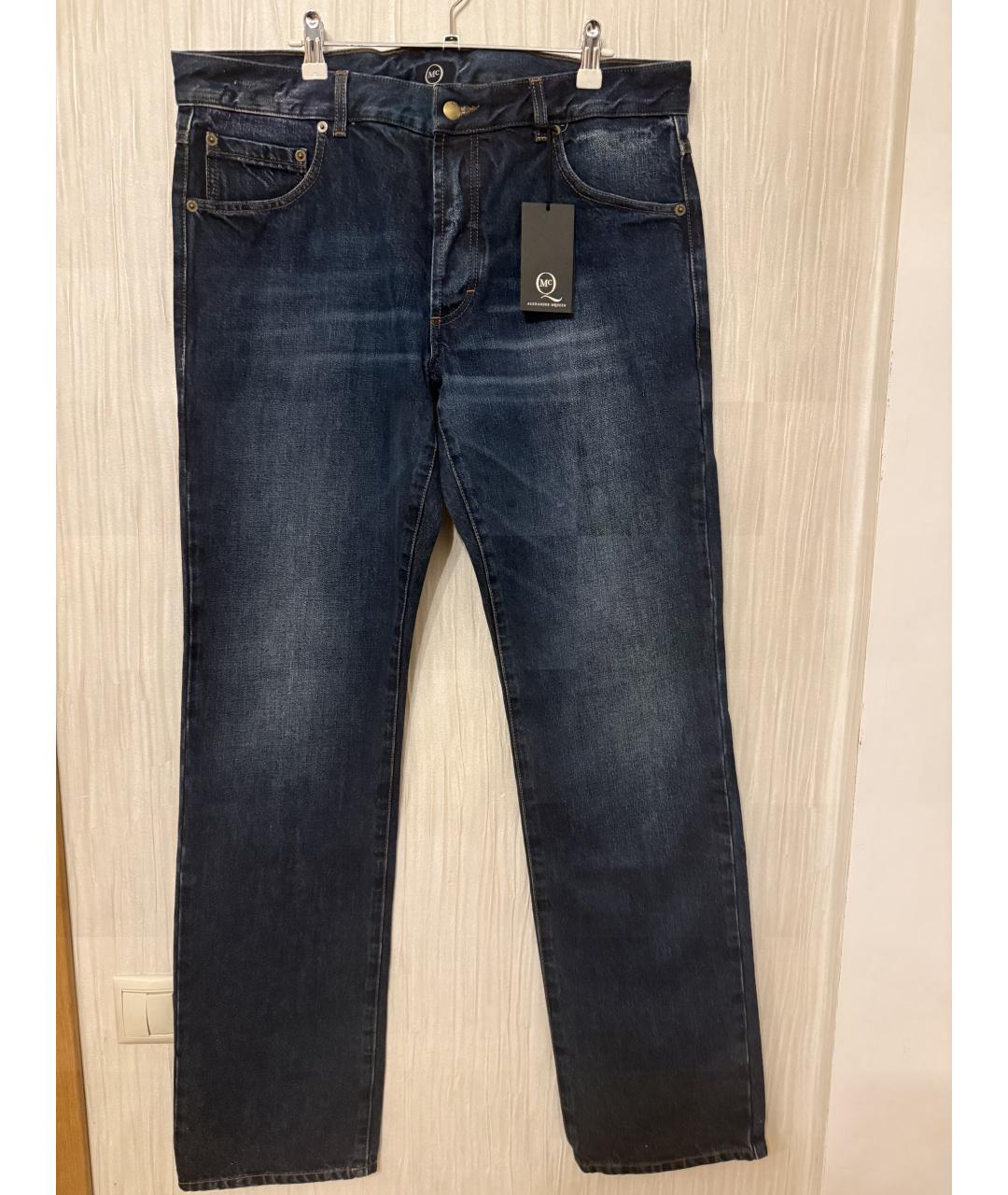 MCQ ALEXANDER MCQUEEN Синие хлопковые прямые джинсы, фото 7