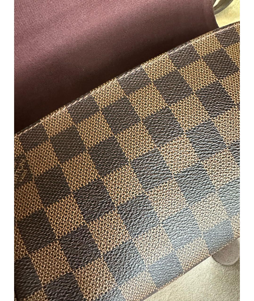 LOUIS VUITTON Коричневая сумка с короткими ручками из канвы, фото 7