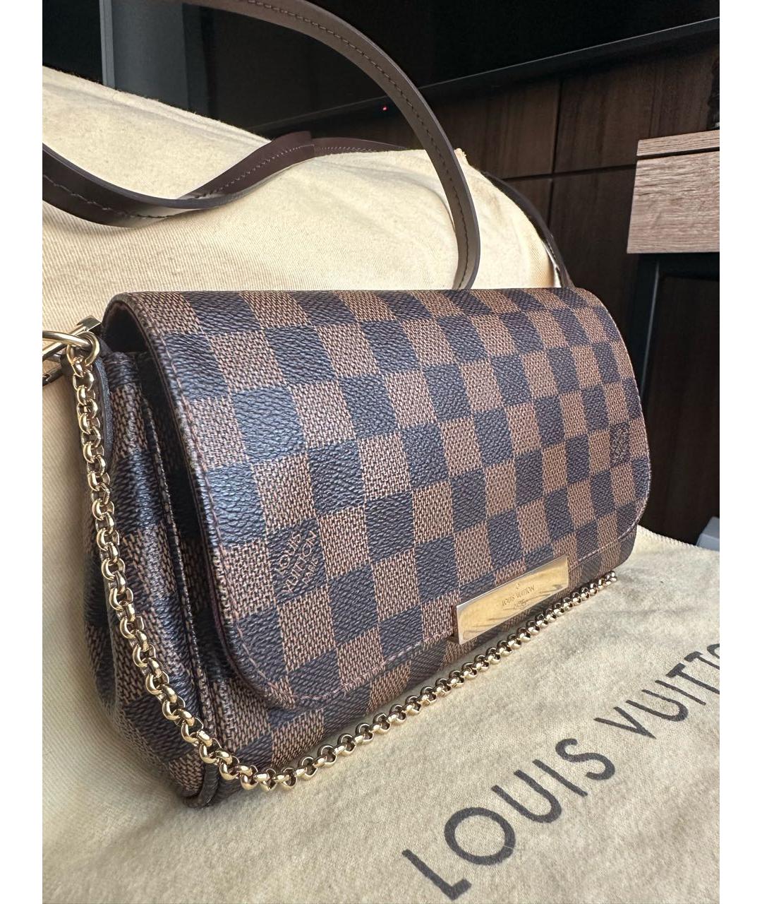 LOUIS VUITTON Коричневая сумка с короткими ручками из канвы, фото 2