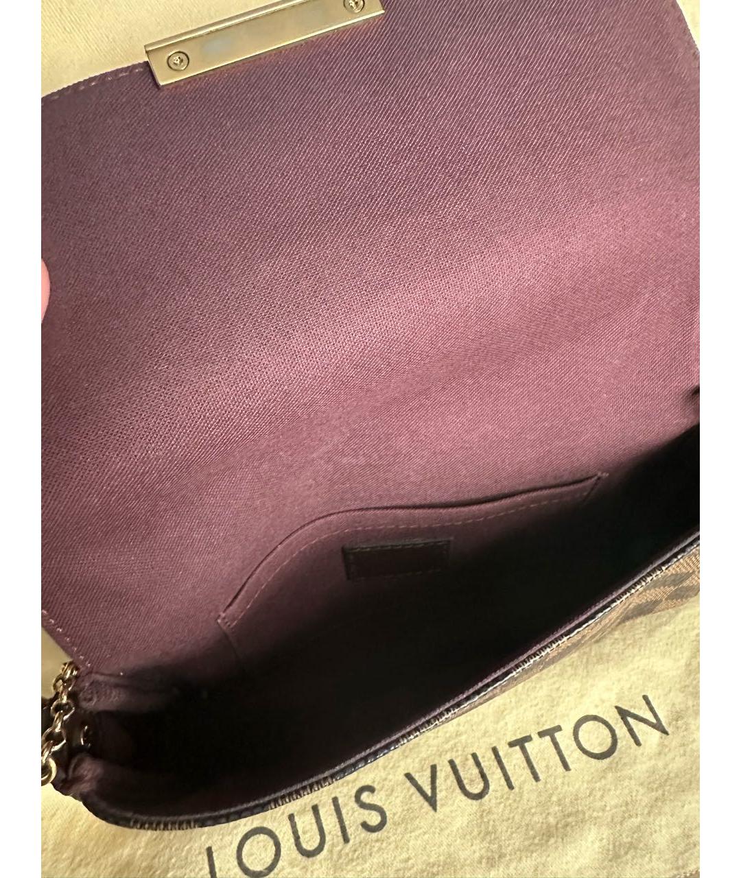 LOUIS VUITTON Коричневая сумка с короткими ручками из канвы, фото 4
