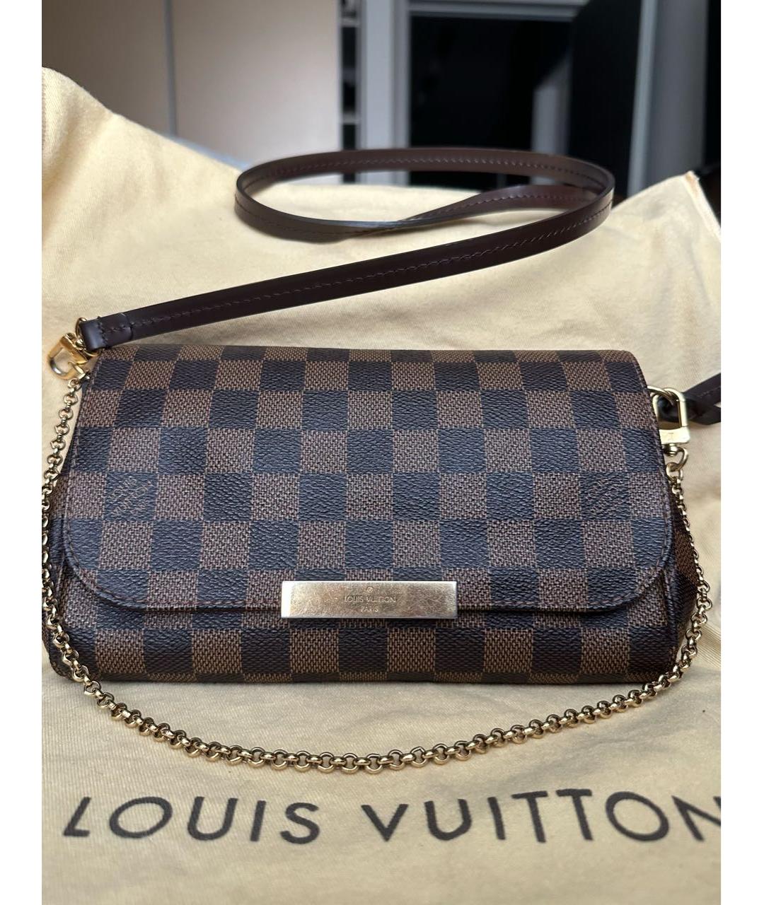 LOUIS VUITTON Коричневая сумка с короткими ручками из канвы, фото 9