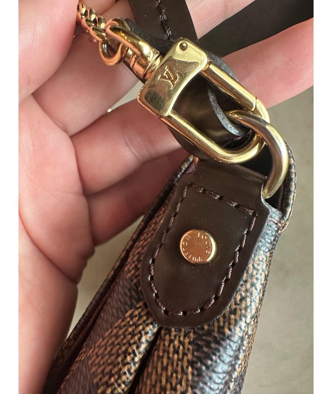 LOUIS VUITTON Коричневая сумка с короткими ручками из канвы, фото 8