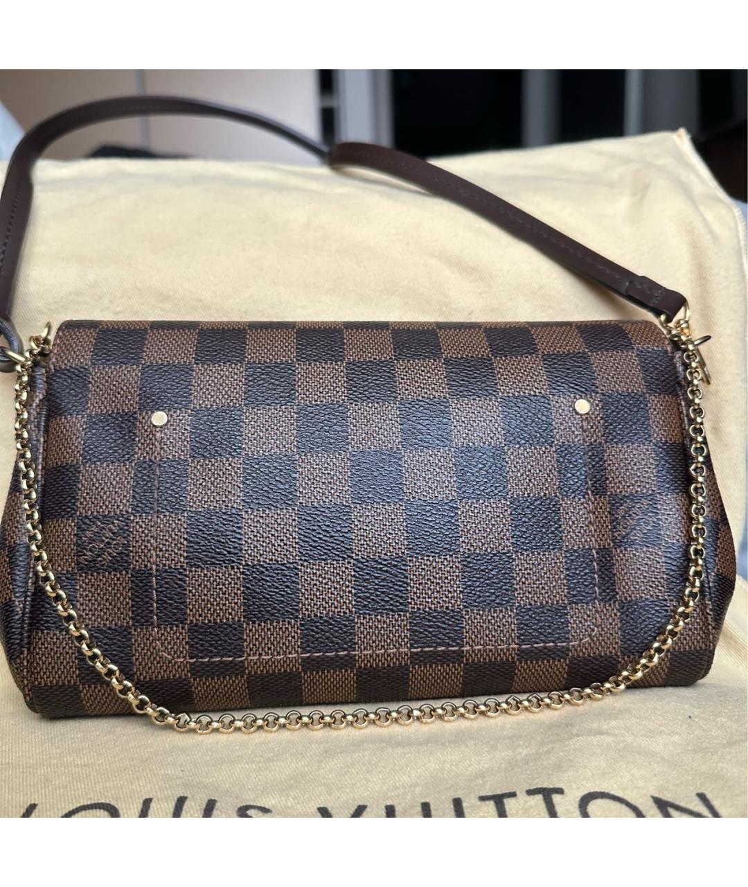 LOUIS VUITTON Коричневая сумка с короткими ручками из канвы, фото 3