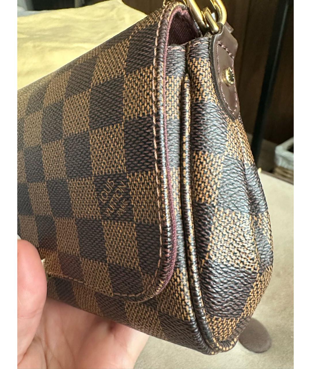 LOUIS VUITTON Коричневая сумка с короткими ручками из канвы, фото 6