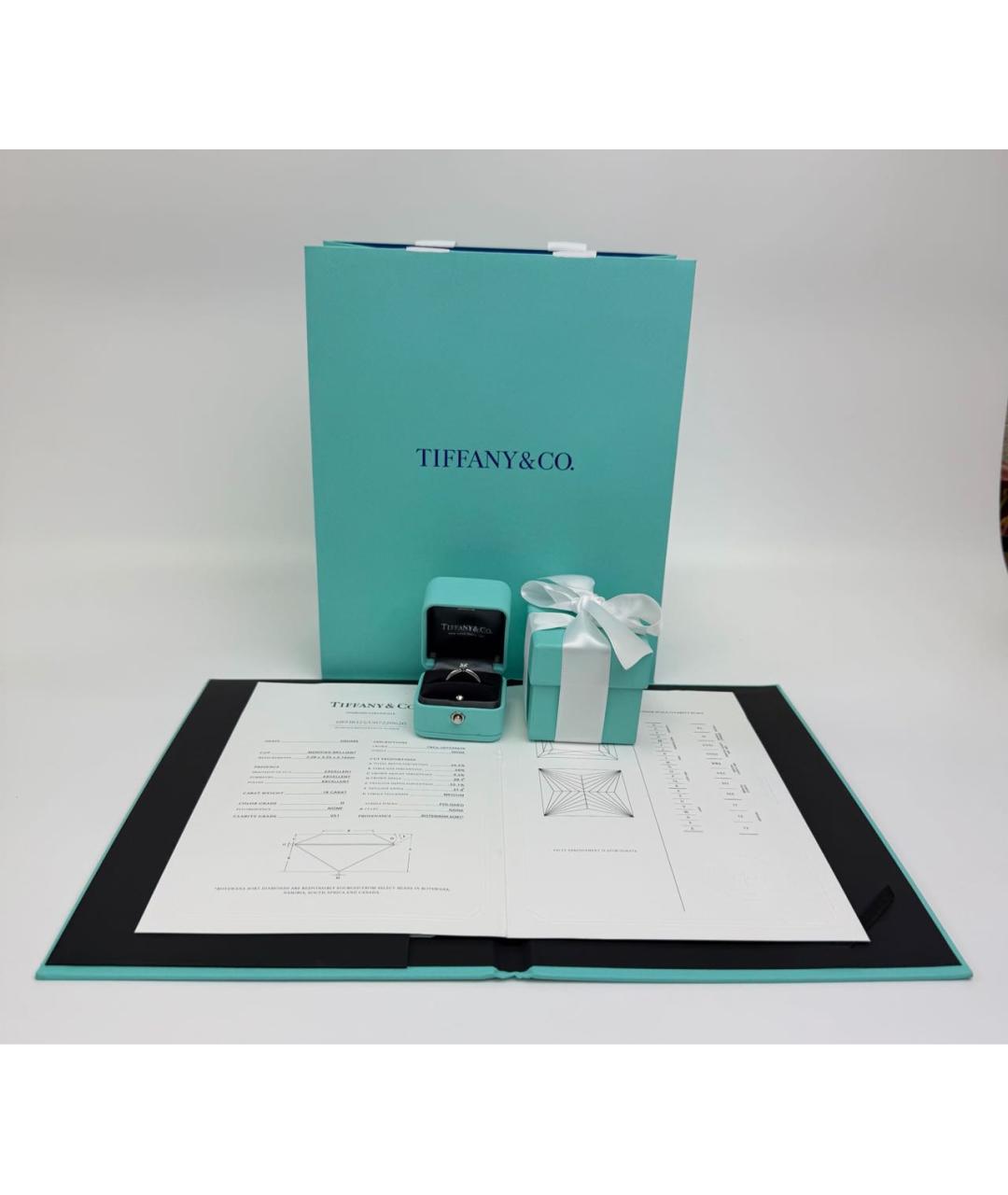 TIFFANY&CO Белое платиновое кольцо, фото 2