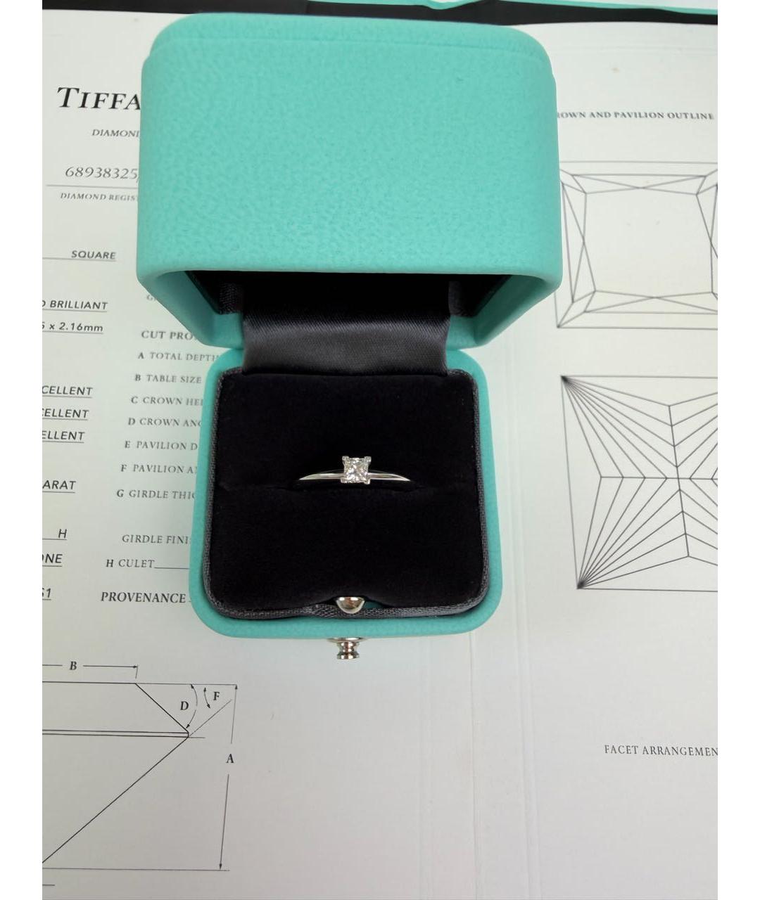 TIFFANY&CO Белое платиновое кольцо, фото 4
