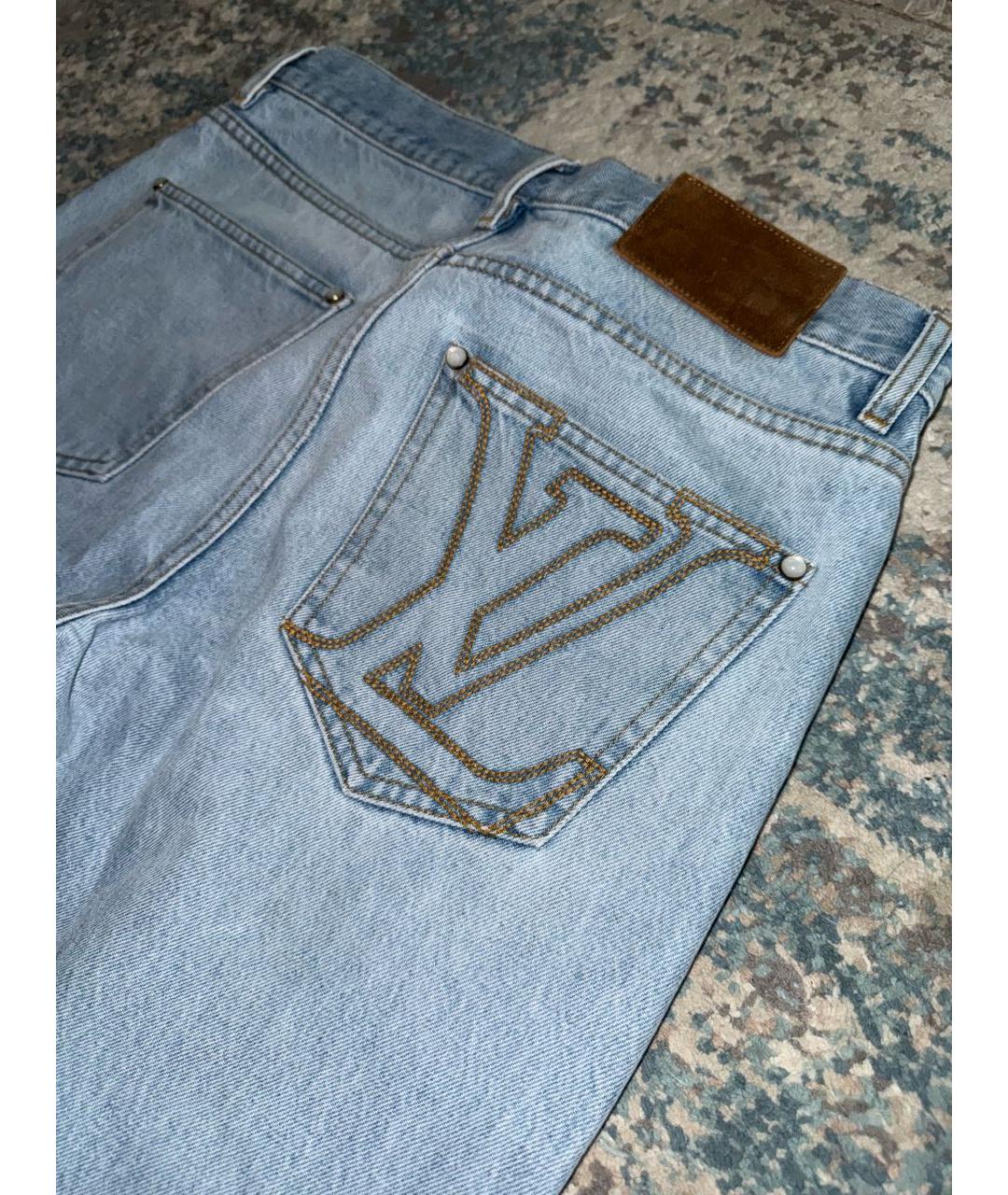 LOUIS VUITTON Голубые прямые джинсы, фото 2