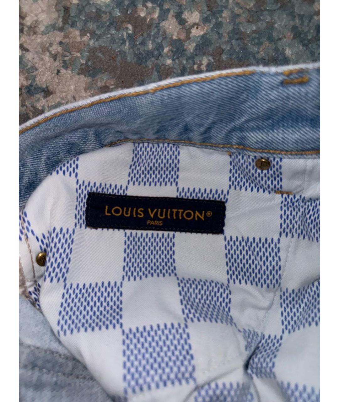LOUIS VUITTON Голубые прямые джинсы, фото 6