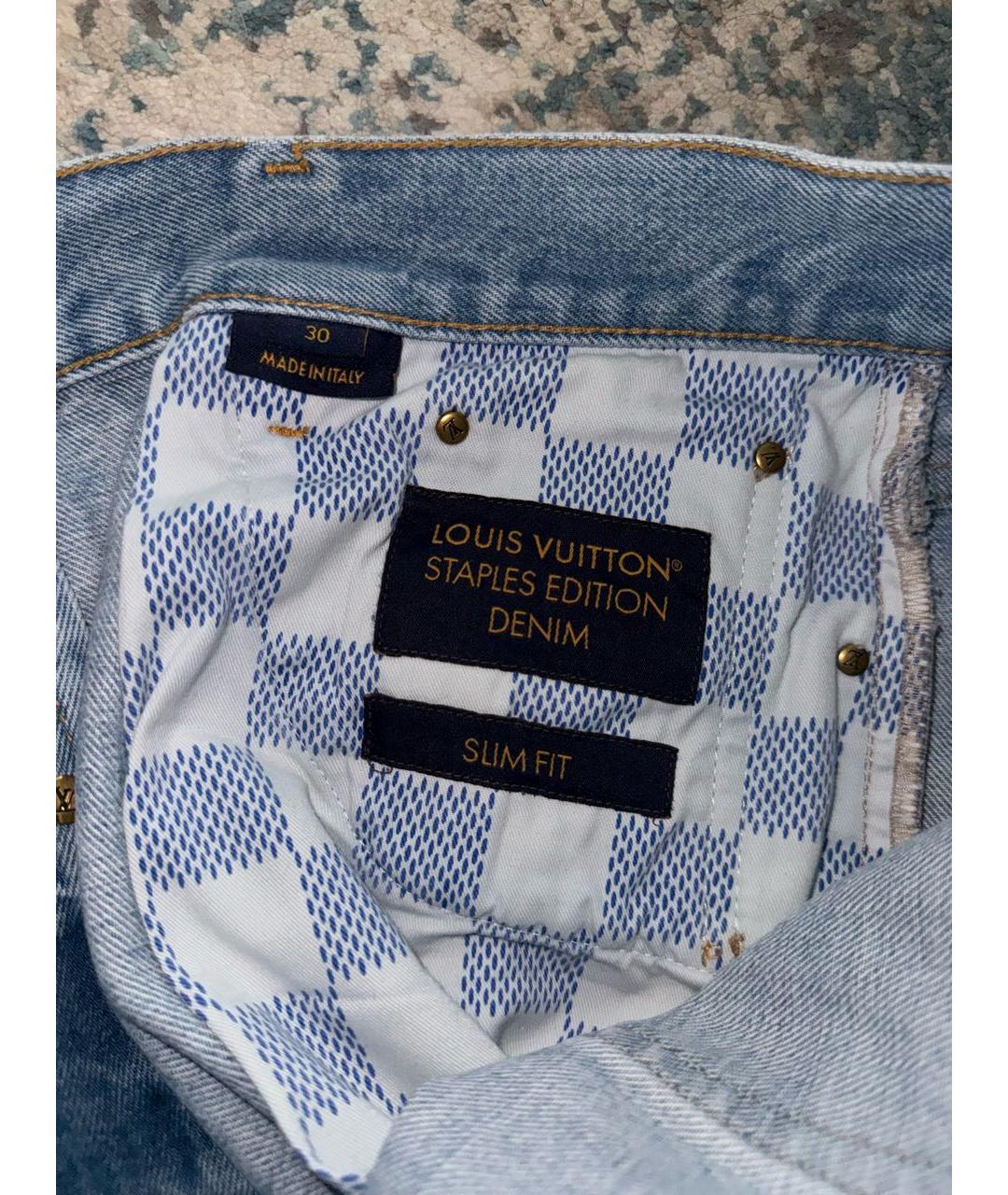 LOUIS VUITTON Голубые прямые джинсы, фото 5
