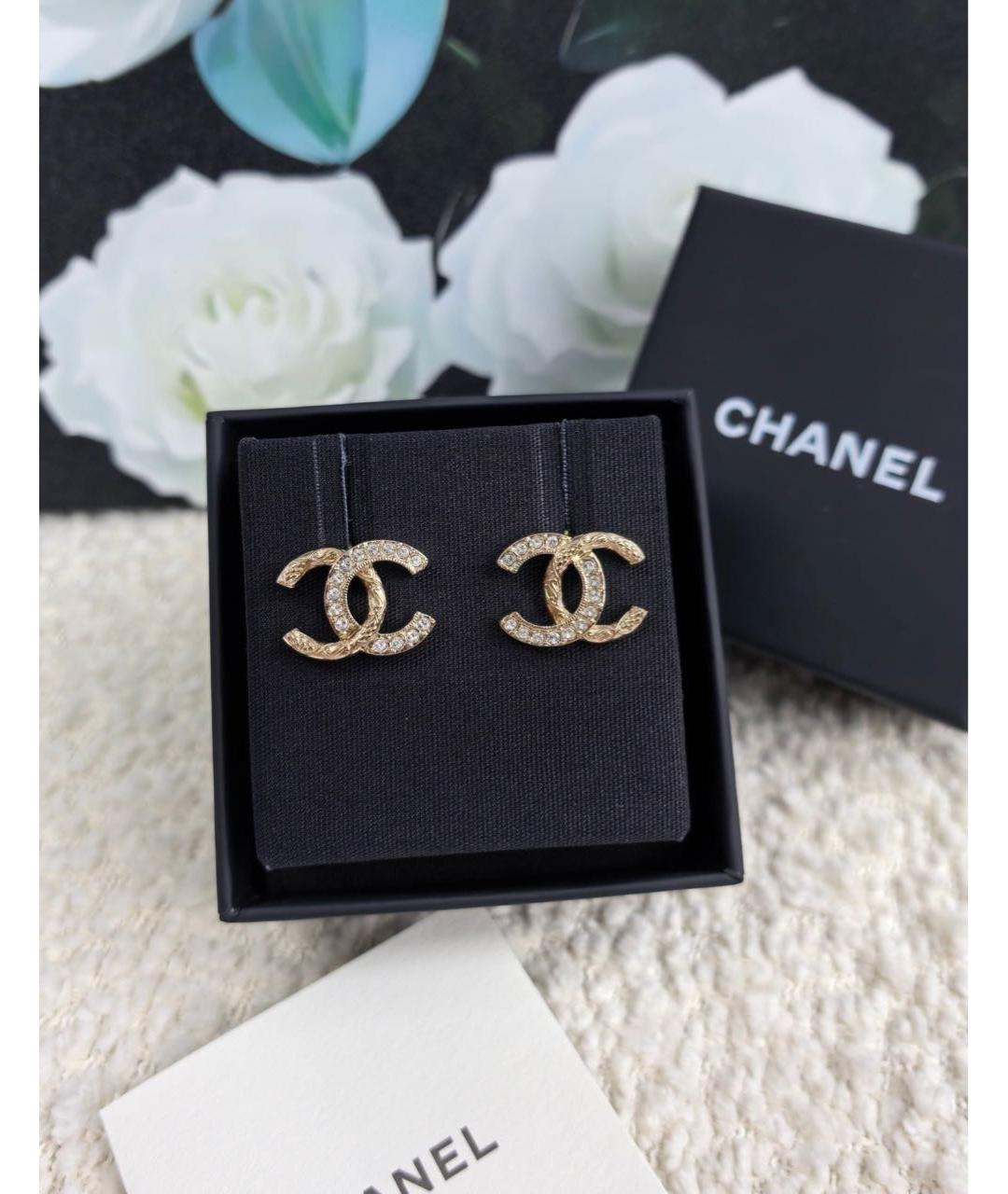 CHANEL Золотые серьги, фото 3