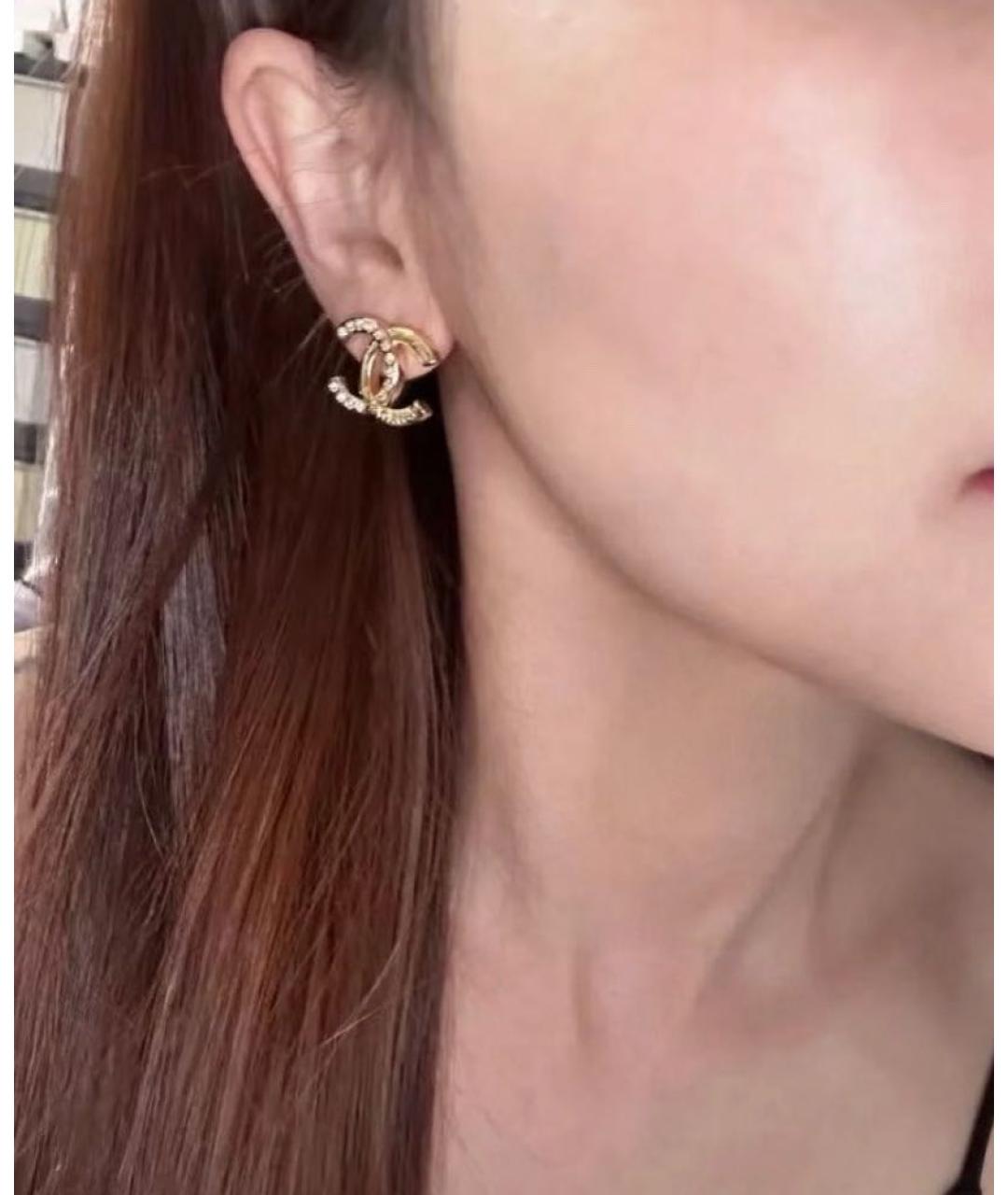 CHANEL Золотые серьги, фото 2