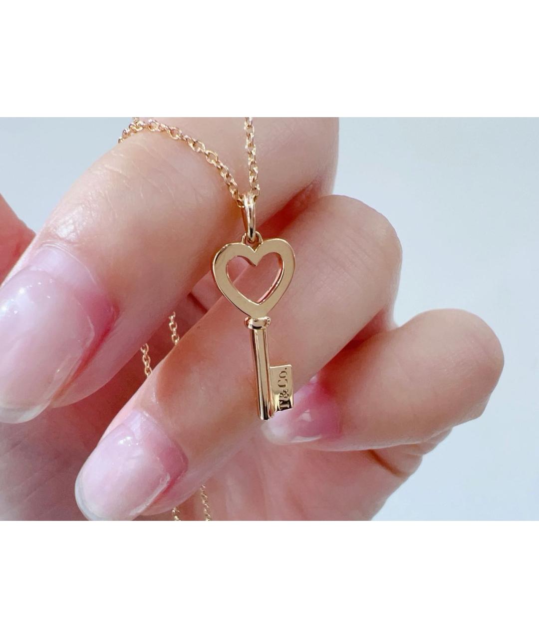 TIFFANY&CO Розовая подвеска из розового золота, фото 4