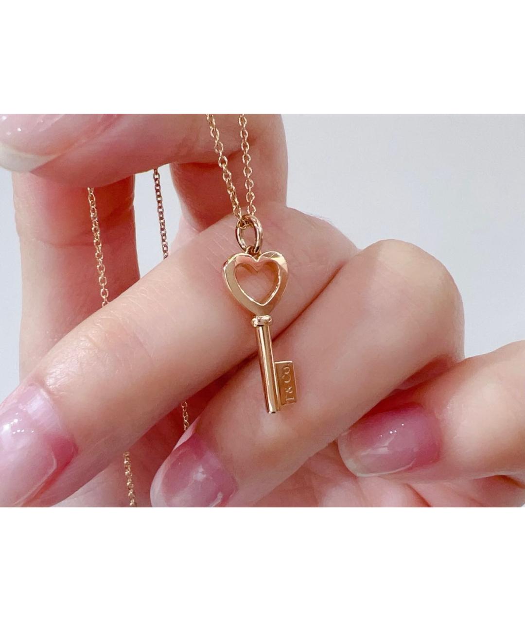 TIFFANY&CO Розовая подвеска из розового золота, фото 3