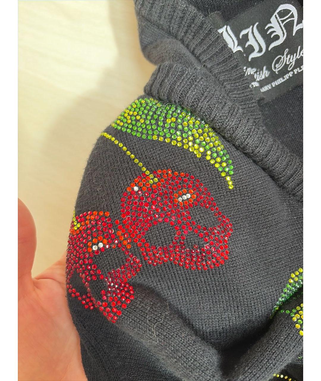 PHILIPP PLEIN Черное хлопковое платье, фото 4