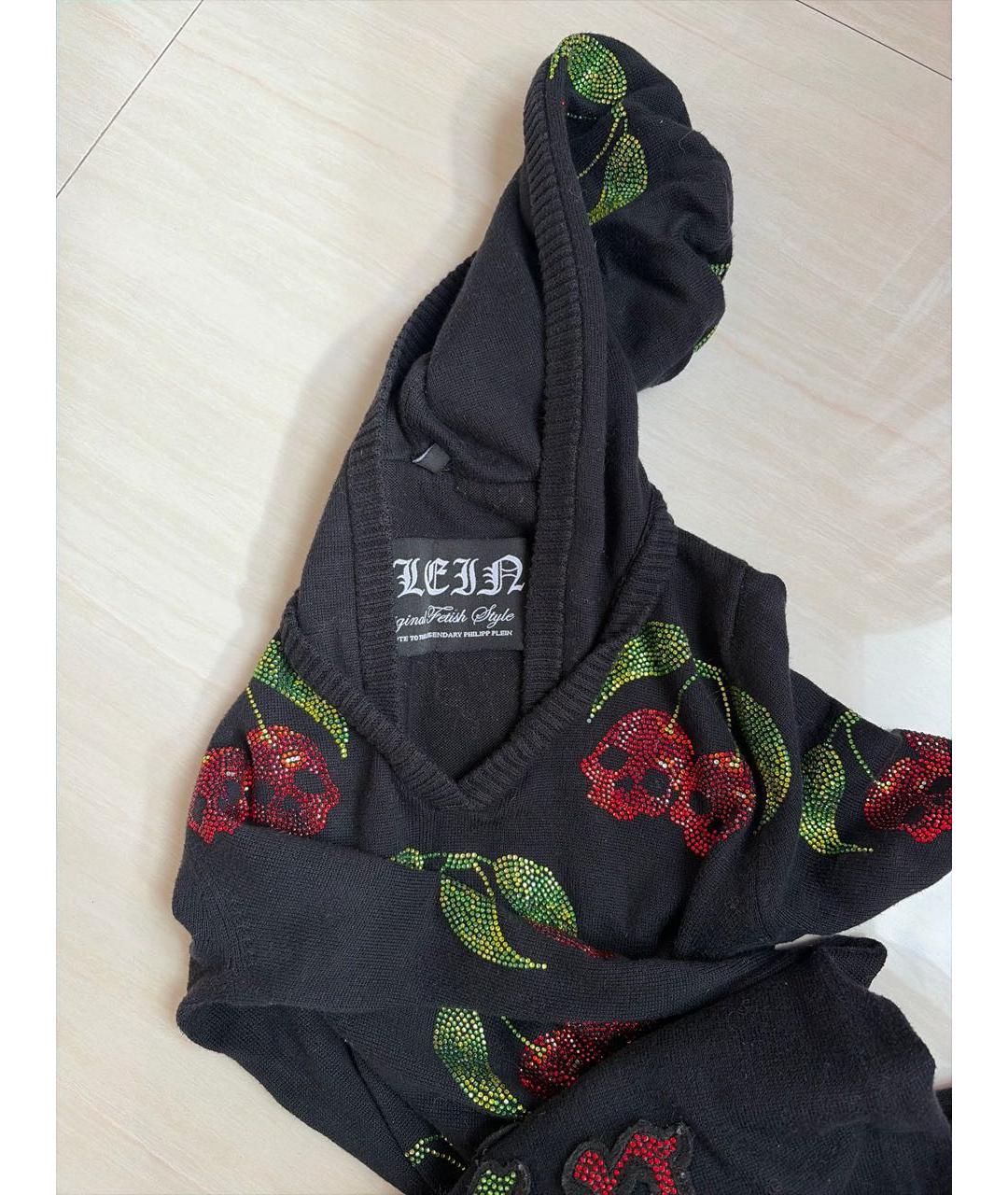 PHILIPP PLEIN Черное хлопковое платье, фото 3