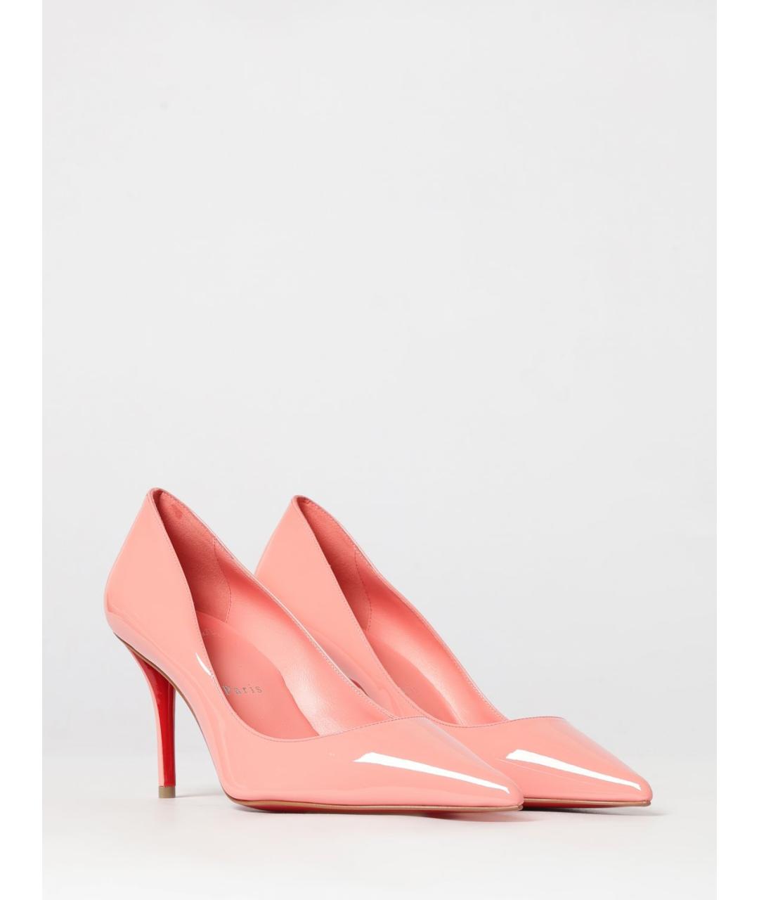 CHRISTIAN LOUBOUTIN Розовые кожаные туфли, фото 2